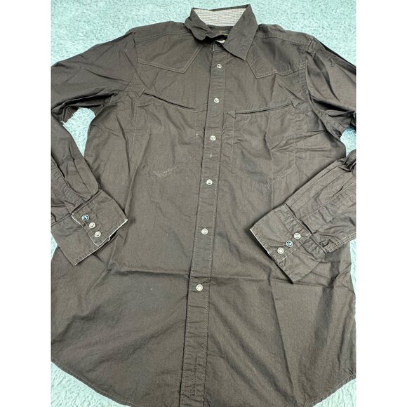 Ben Sherman Mens S Brown Long Sleeve Pearl Snap Shirt Western Cowboy *Read - Picture 6 of 15